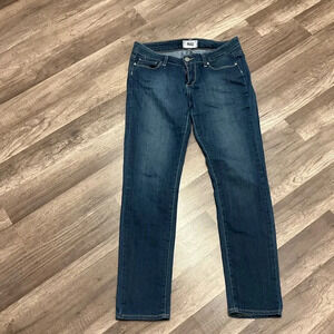 PAIGE Jeans Womens 28 Skyline Ankle Peg Skinny Zip Front Dark Wash Blue
